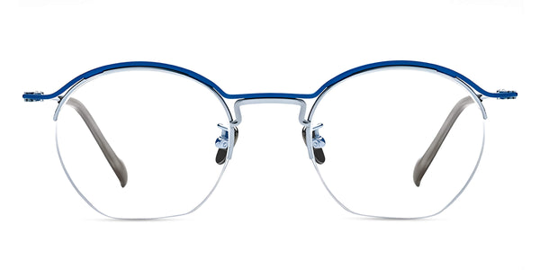 Exellia-silver-blue-round-eyeglasses-1