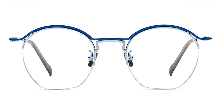 Exellia-silver-blue-round-eyeglasses-1