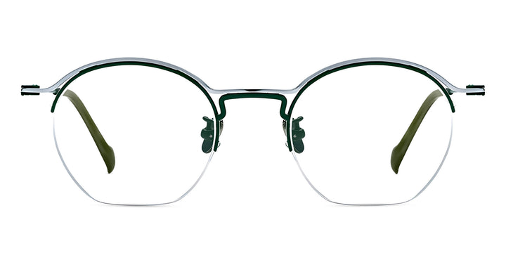 Exellia-silver-green-round-eyeglasses-1