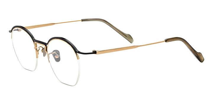 Exellia-onyx-golden-round-eyeglasses-2