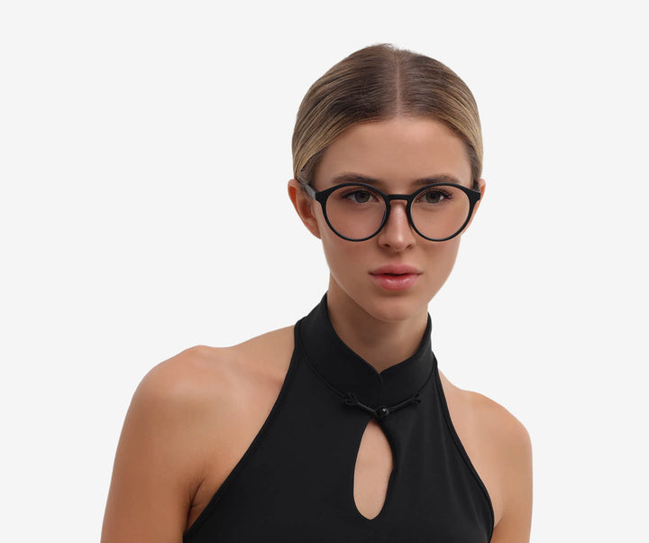 aura-matte black-oval-eyeglasses-female-2