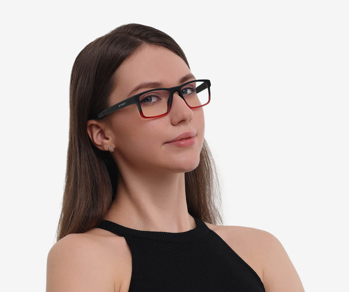 aurora-matte gradient red-rectangle-eyeglasses-female-1