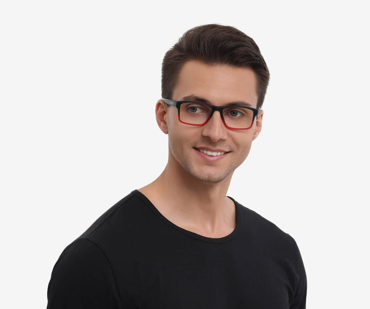 aurora-matte gradient red-rectangle-eyeglasses-male-2