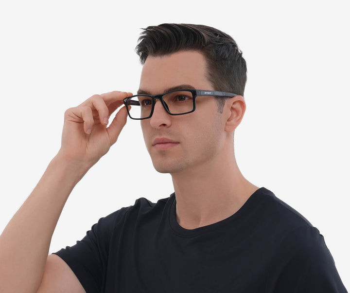 aurora-shiny black-rectangle-eyeglasses-male-2