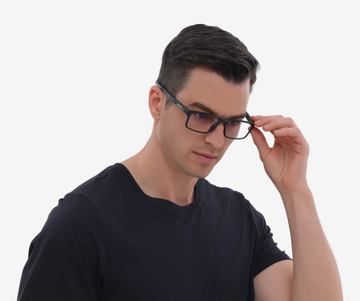 aurora-shiny black-rectangle-eyeglasses-male-1