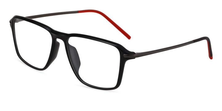 Clarix-black-red-rectangle-eyeglasses-2