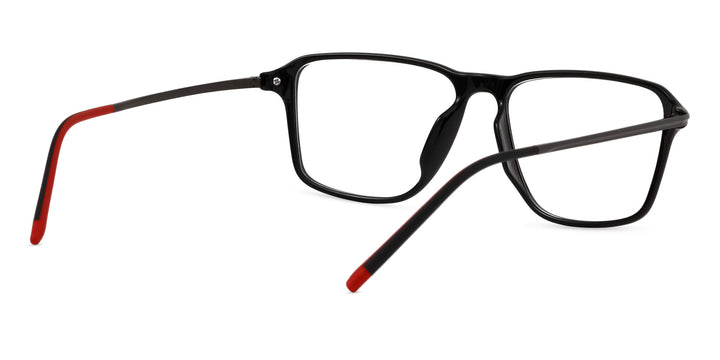 Clarix-black-red-rectangle-eyeglasses-3