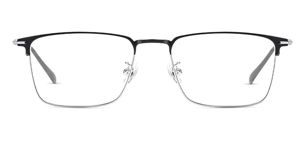 gusto-onyx silver-rectangle-eyeglasses-1