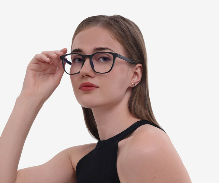 tesla-matte black-square-eyeglasses-female-1