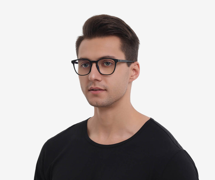 tesla-matte black-square-eyeglasses-male-1