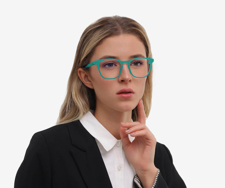 tesla-sea green-square-eyeglasses-female-1